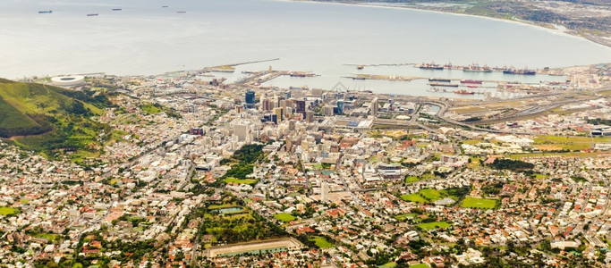 山南非开普敦全景观南非开普敦的全景天线假期图片