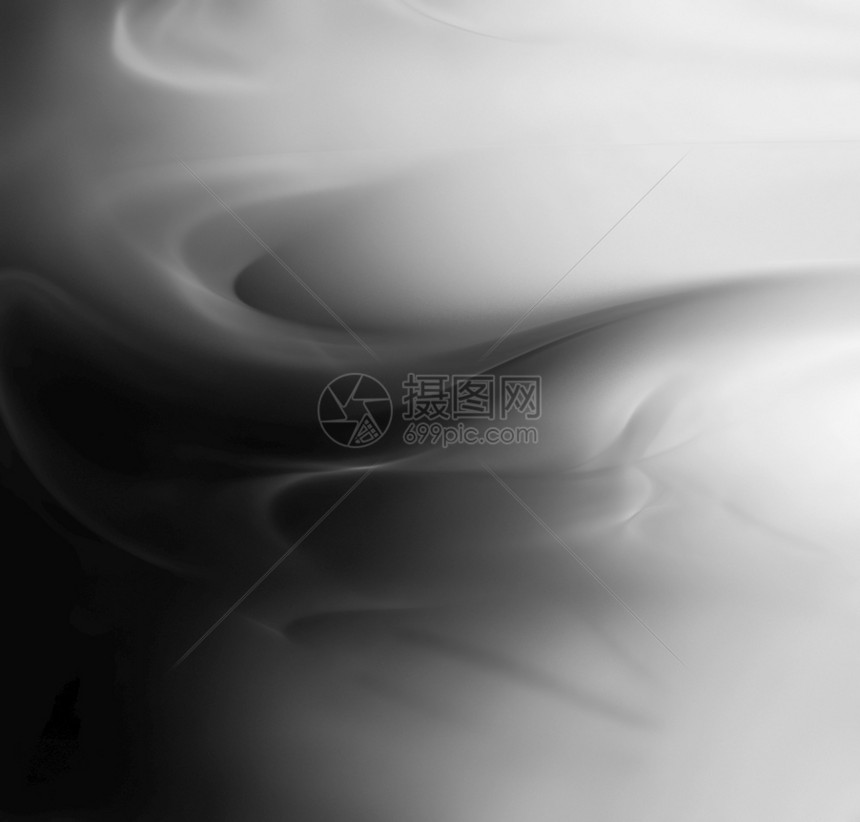 艺术白烟和黑单色抽象背景神秘多雾路段图片