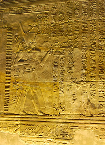埃及爱德福寺内墙埃及象形像字的救济工作内部寺庙建筑学图片