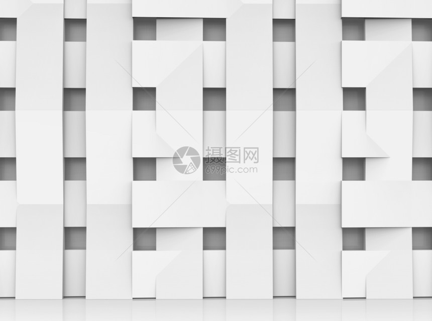 质地3d将重叠的白色面板墙壁背景转换成覆盖的白色面板干净地图片