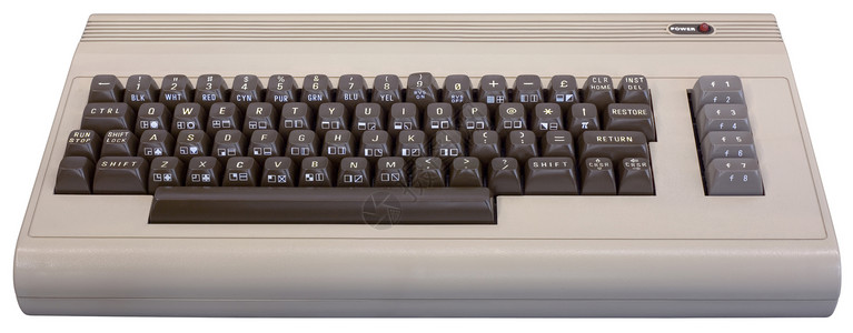 从80年代开始的计算机前视图复兴键盘技术图片