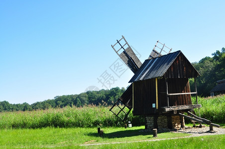 历史人类学Romanania民族博物馆木材风力制造厂乡村的图片