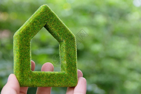 绿色房屋图标概念自然友好豪斯图片