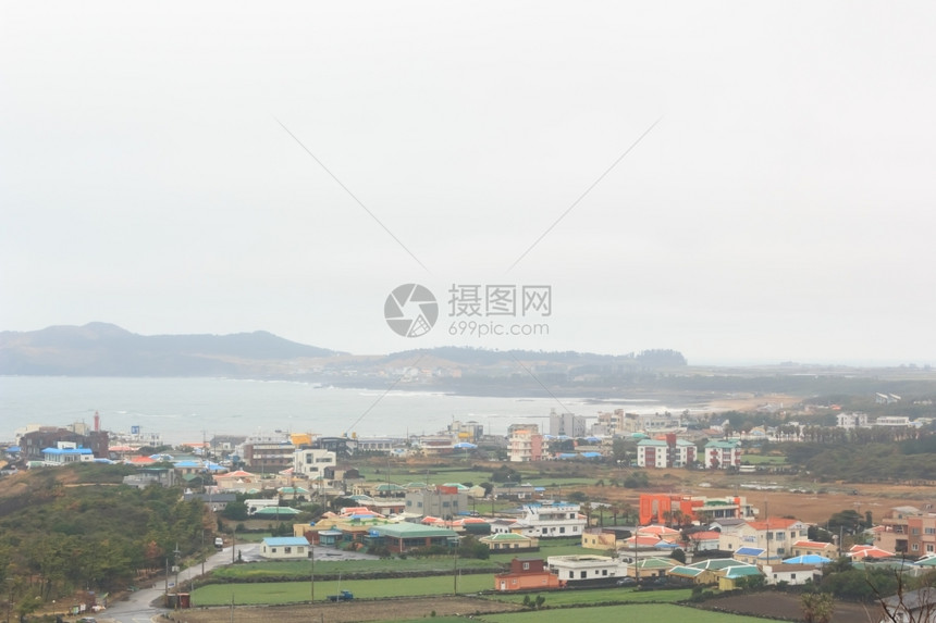 水遗产韩国济州岛的冬季风景天图片