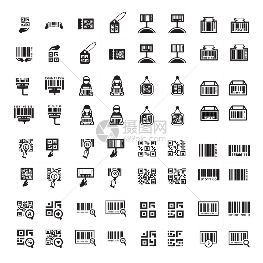 卖代码买条和QR矢量设置64项图片