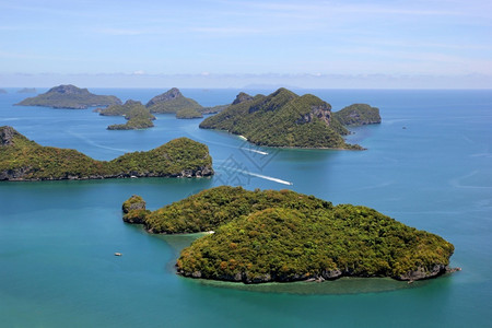 海岸丁字裤泰国AngThong海洋公园最佳景色观背景图片