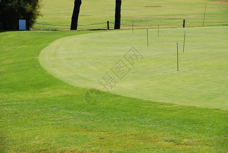 范围一张美丽的绿色高尔夫训练照片一种图片