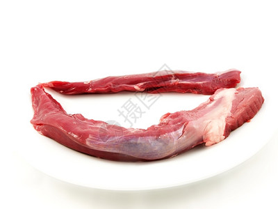 骨羊肉原生红Sirloin白底胖的图片