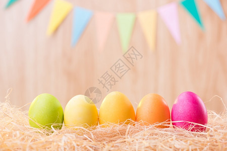 丰富多彩的复活节彩蛋背景图片