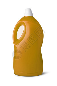 洗衣店小路目的白色背景黄塑料瓶子有剪切路径黄色塑料瓶图片
