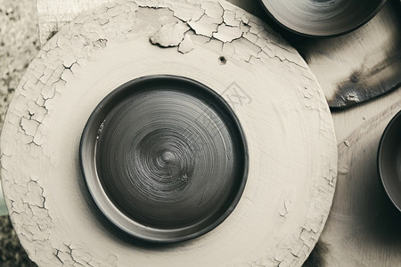 传统的不同背景手工陶瓷器收藏作坊图片