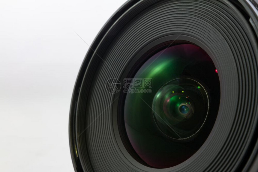 白色背景镜头玻璃边被隔绝的黑相机镜头帕利卡拉斯视频快门图片
