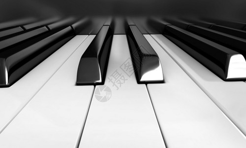 3d白和黑钢琴键制成的白色和黑钢琴键盘艺术的八度图片