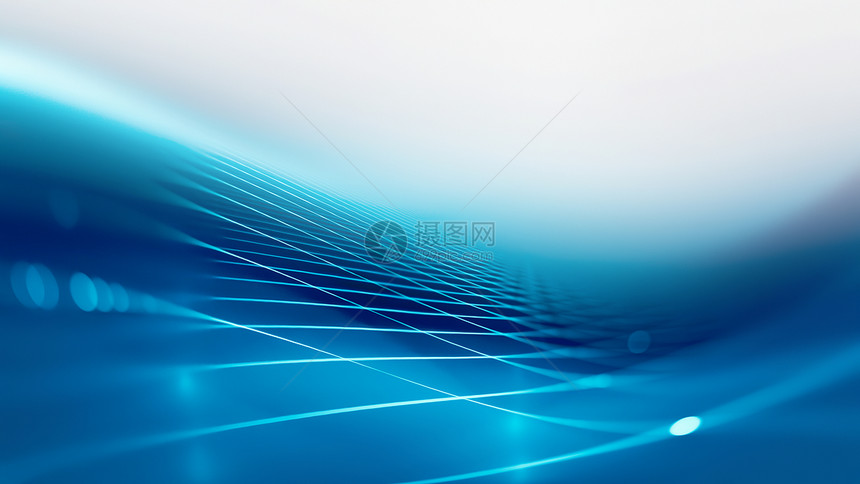 音调辉光网络蓝色和白调3D图像的抽象技术背景图片