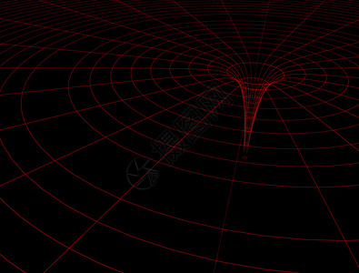 相对论红色的黑洞3D转化白隔绝管道金属丝设计图片