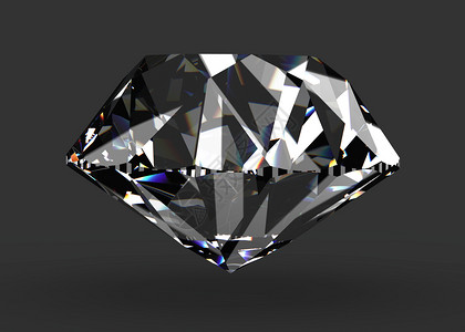 奢华3d以深灰色背景制作钻石宝珠清除背景图片