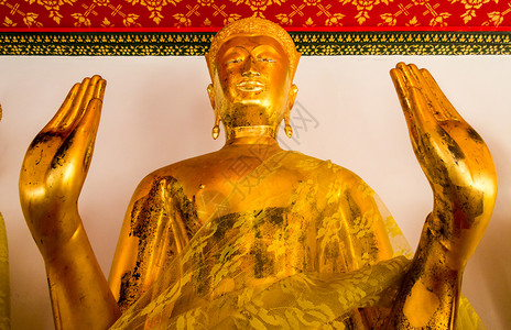 宗教吸引力寺庙泰国曼谷WatPho的佛像图片