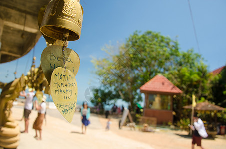 寺庙钟声素材著名的大佛都希望泰国的普吉钟笏金属宗教背景