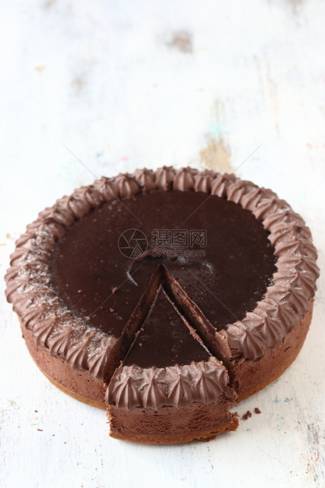 甜的可口美味巧克力蛋糕图片