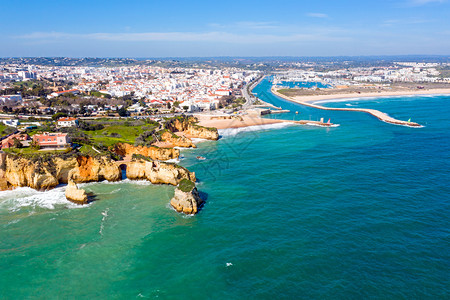 大西洋来自葡萄牙阿尔加维拉各斯市的航空镇旅游图片