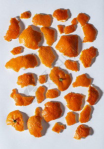 剥开的橘子皮背景图片