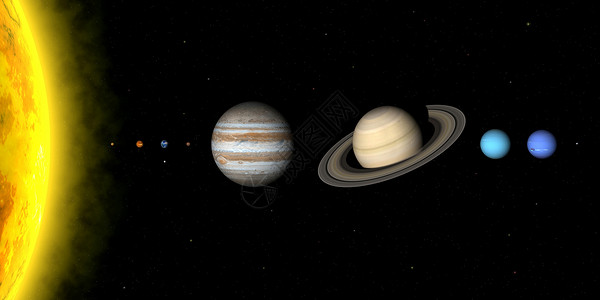 天王星太阳系中的行大小是缩的但相对距离则不是月亮金星图片