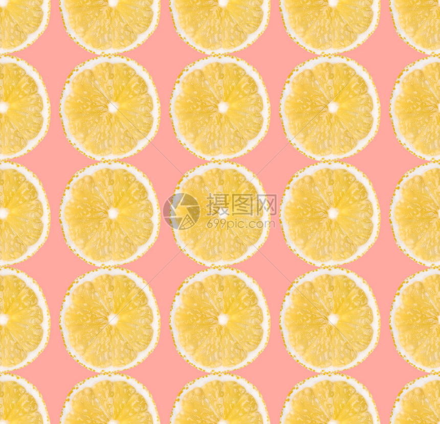 质地果汁目的无缝模式近距离关闭摄影室拍的柑橘水果切片近距离关闭摄影室拍的面糊粉底片摄影室背景新鲜黄色柠檬切片的背景图片