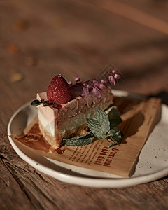 可口乳酪蛋糕选择关注草莓芝士蛋糕水果图片