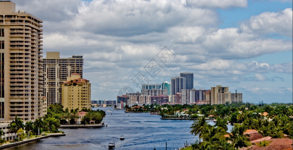 佛罗里达州迈阿密的洲际水道图片