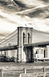 布鲁克林长廊的大桥长廊的大桥风景曼哈顿旅行图片
