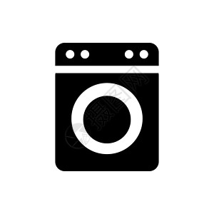 洗衣机图标电子的洗涤家庭图片