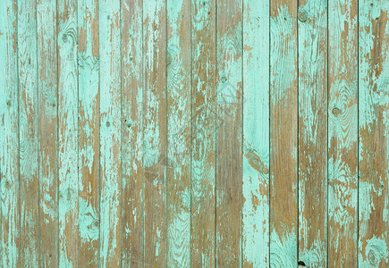 弃垃圾摇滚古旧风化绿漆色木壁围栏背景灰色的图片