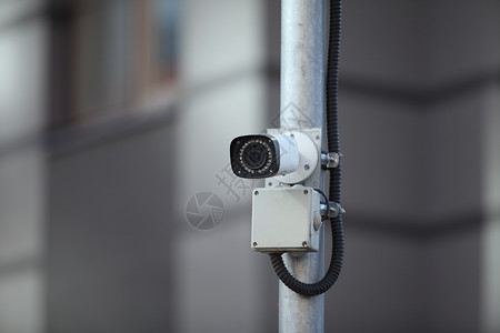 记录相机户外监控摄像头户外监控摄像头看白色的高清图片素材