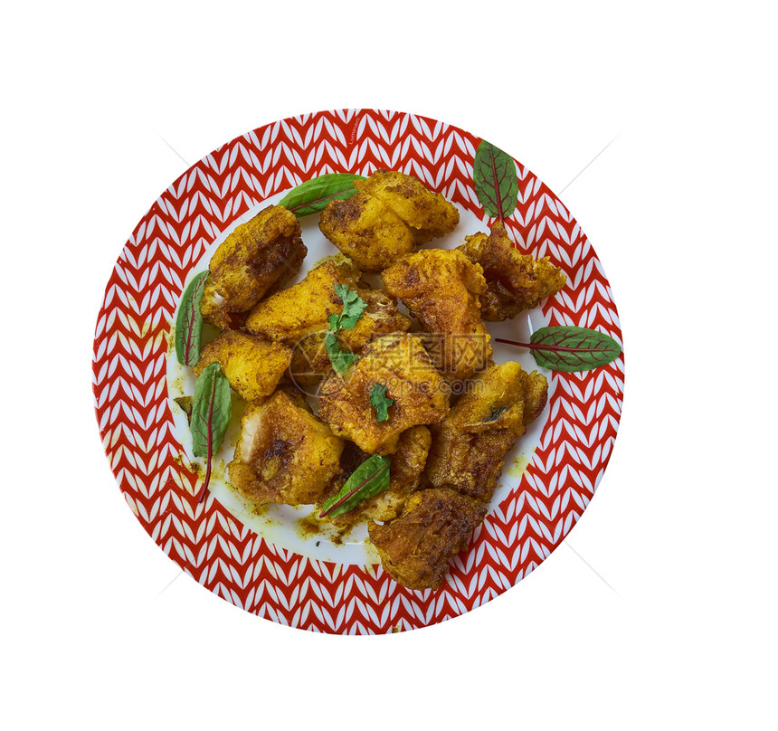 放食物切蒂纳德米恩瓦鲁尔切特纳德式炸鱼喀拉风格烹饪各种传统菜盘顶视什锦的图片