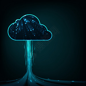 服务器插图系统云计算概念与连接技术背景Actract云连接技术背景背景图片