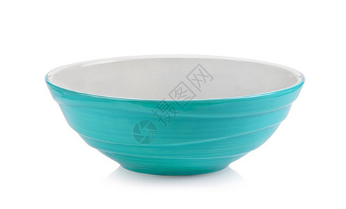 陶瓷颜色白背景的绿碗陶瓷制品图片