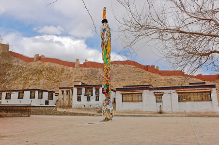 佩尔科江孜极Gyantse的Palco修道院背景图片