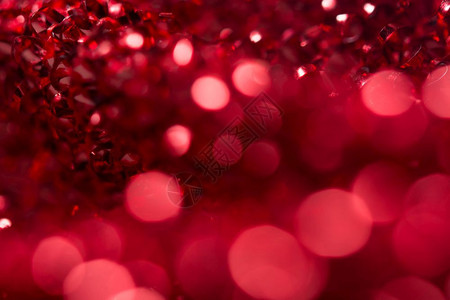 发光的喜庆红色bokoh节日的圣诞装饰背景情人节图片