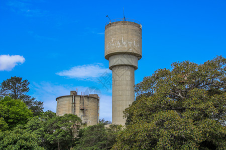 悉尼龙牙岛老旧已废弃的水塔旅行海老的高清图片