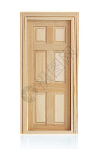 家木门隔着白色背景的闭锁木门房间口屋设计图片