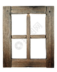 复古的材料家白色隔开的非常古老木板窗框图片