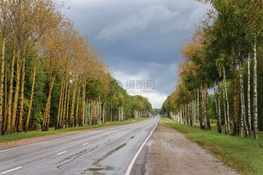 秋季山间美景图片