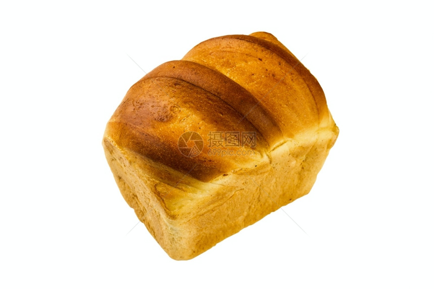 食物切片新鲜的白色背景上孤立的新鲜白面包图片