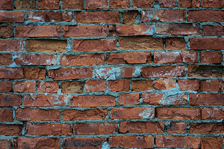 旧的有缺陷红砖墙旧有风气红砖墙质地邋遢材料图片