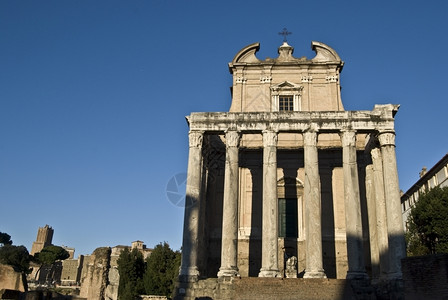 意大利历史假期属于罗马论坛的寺庙和教堂图片