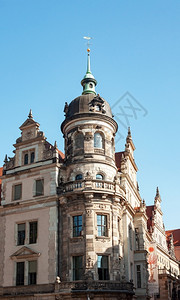 文化萨克森德国累斯顿Altmarkt广场旧楼历史图片