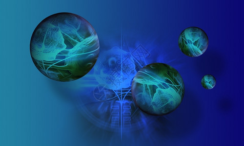 以3D软件制成的癌细胞生物学健康人类图片