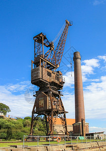 历史在悉尼的龙牙岛码头停用吊机在Sydney的Cockatoo岛码头停用旅行澳大利亚背景图片