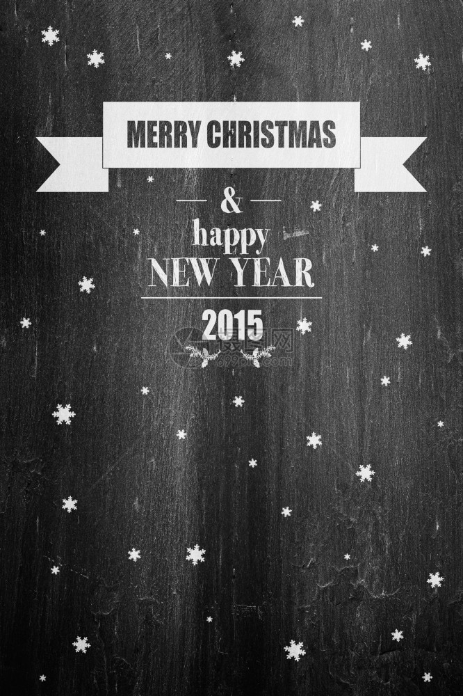 问候圣诞快乐新年在黑板上欢庆刻字冬天图片