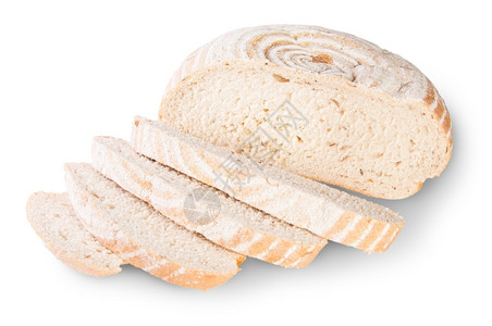 传统的马佐蛋糕白背景上孤立的用种子切除无叶面包图片